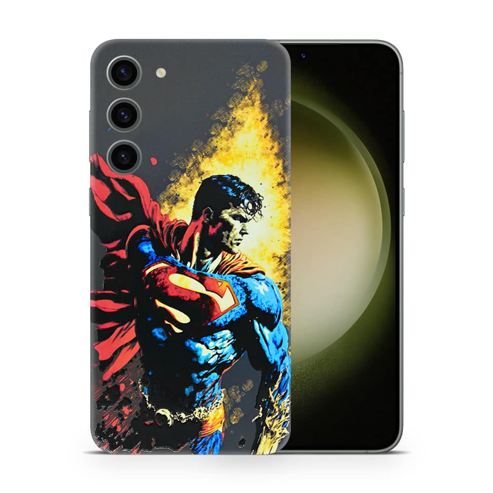 Galaxy s23 plus superman comic 3d skin wrapitskin