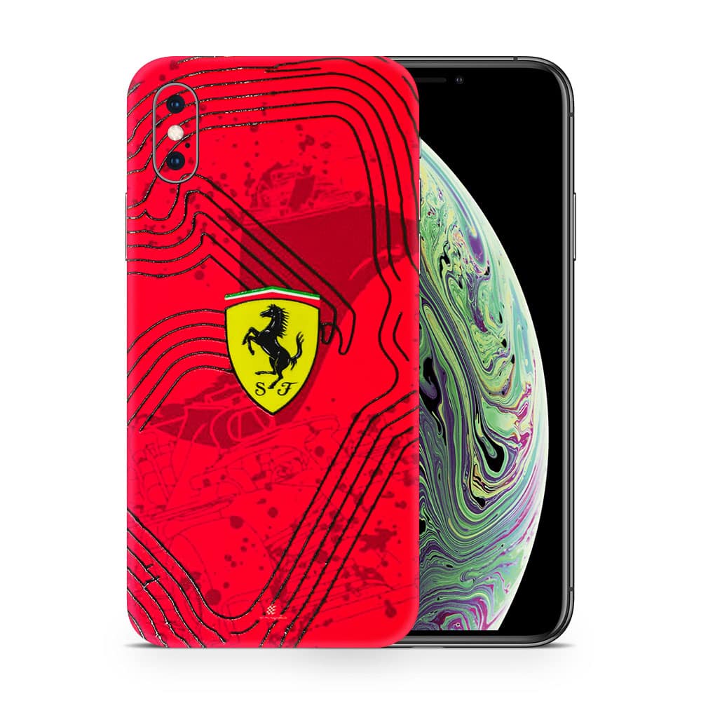 Iphone xs ferrari's blaze 3d skin wrapitskin