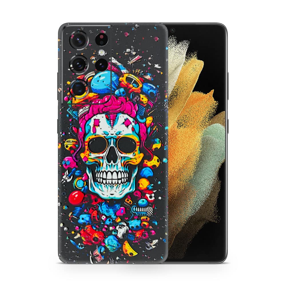 Galaxy s21 ultra skull 3d skin wrapitskin