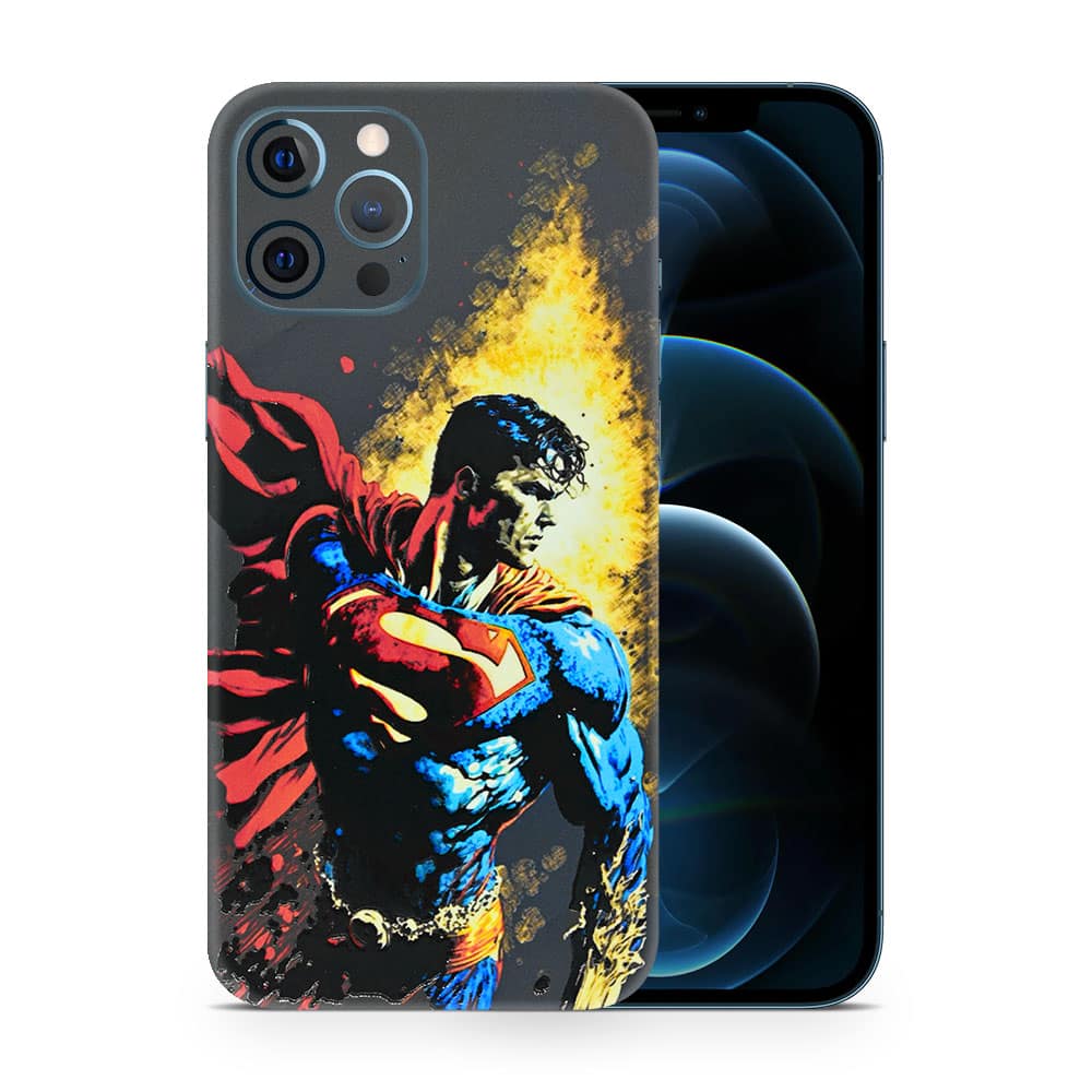 Iphone 12 pro max superman comic 3d skin wrapitskin