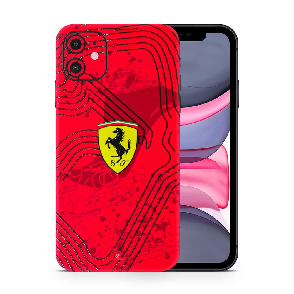 Iphone 11 ferrari's blaze 3d skin wrapitskin