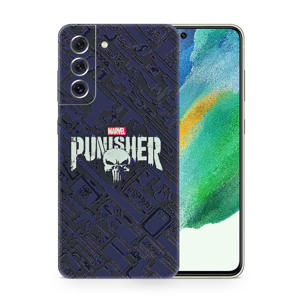 Galaxy s21 fe punisher 3d skin wrapitskin