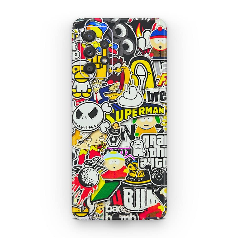 Galaxy a52 sticker bomb 3d skin wrapitskin