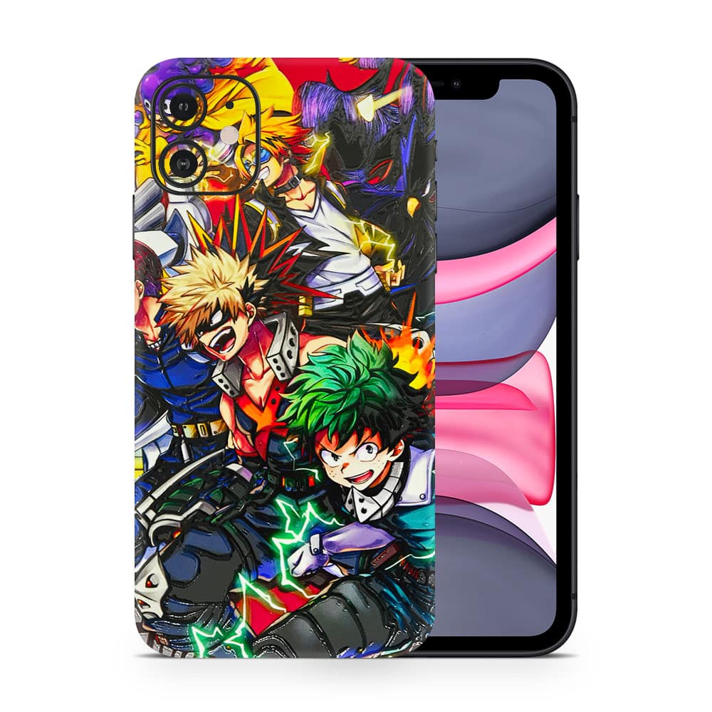 Iphone 11 my hero 3d skin wrapitskin