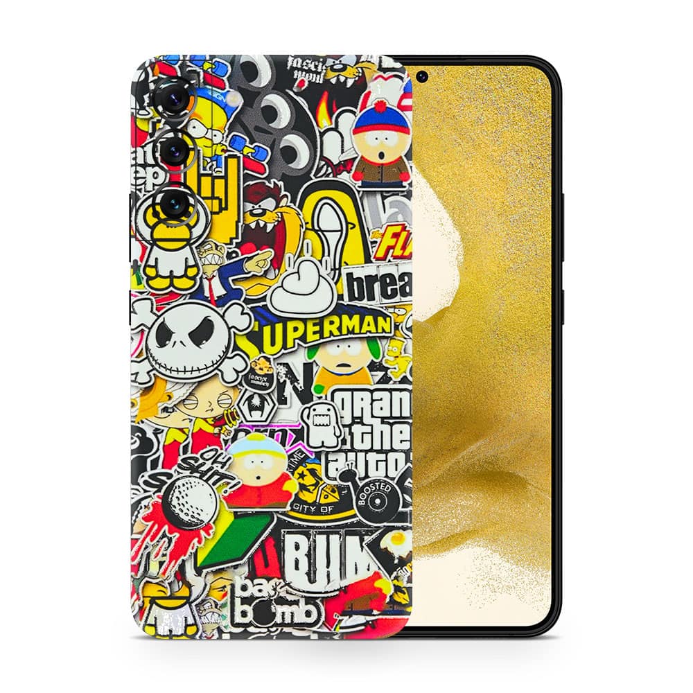Galaxy s22 plus sticker bomb 3d skin wrapitskin