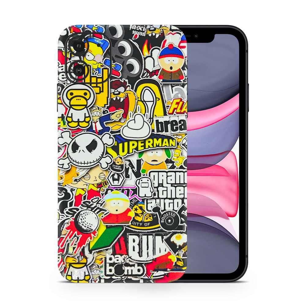 Iphone 11 sticker bomb 3d skin wrapitskin
