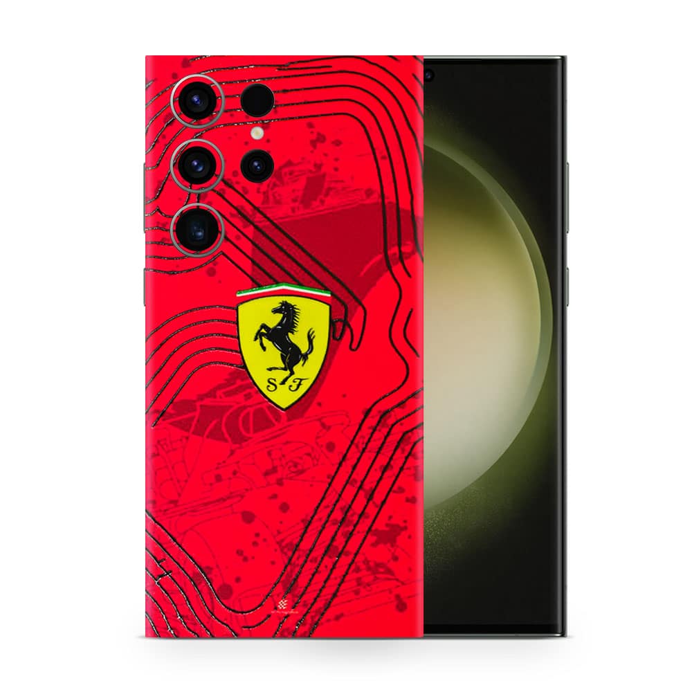 Galaxy s23 ultra ferrari's blaze 3d skin wrapitskin