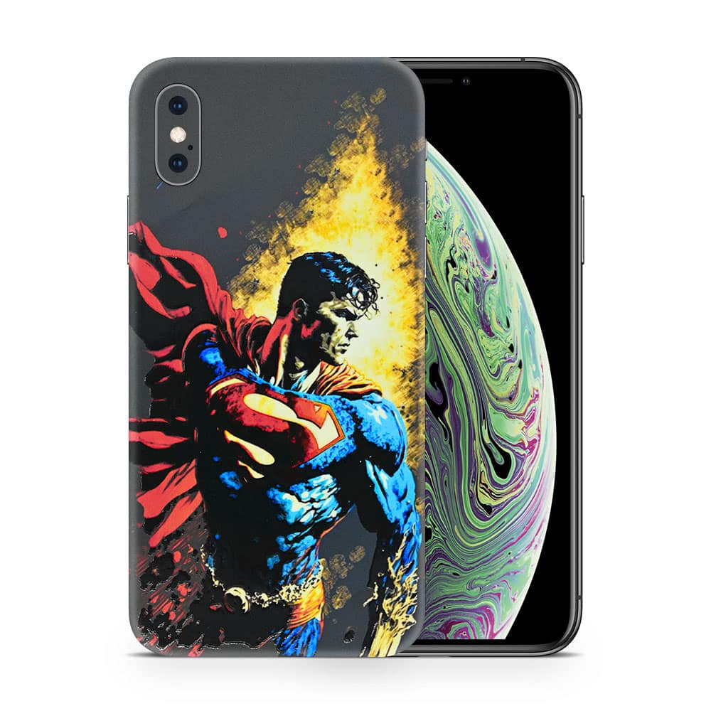 Iphone xs max superman comic 3d skin wrapitskin