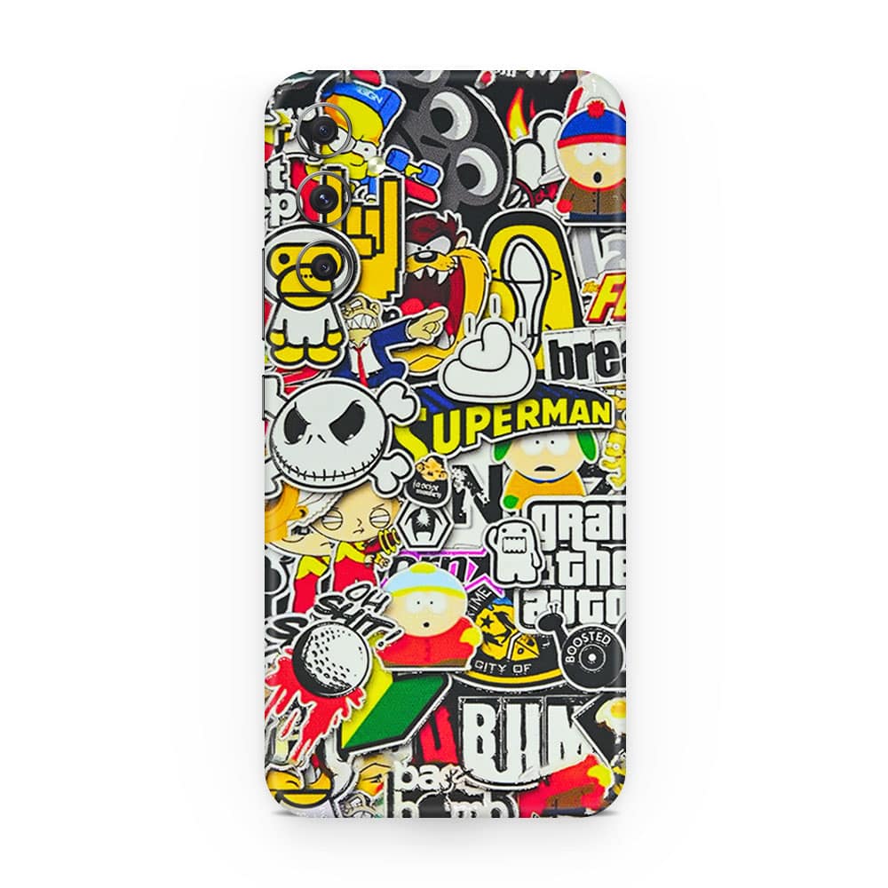 Galaxy a24 sticker bomb 3d skin wrapitskin