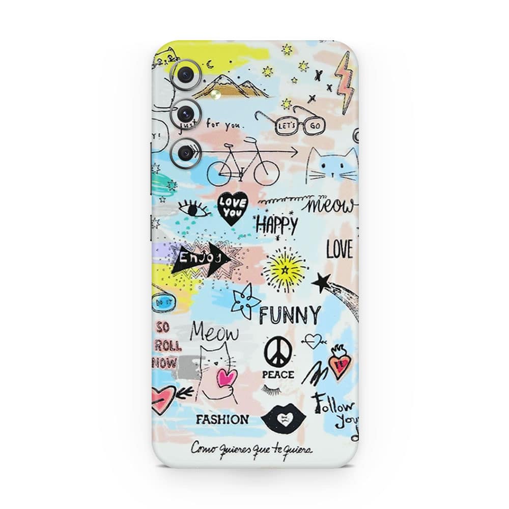 Galaxy a24 doodles 3d skin wrapitskin