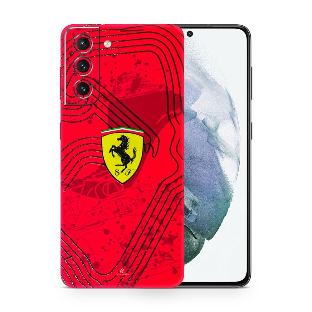 Galaxy s21 plus ferrari's blaze 3d skin wrapitskin