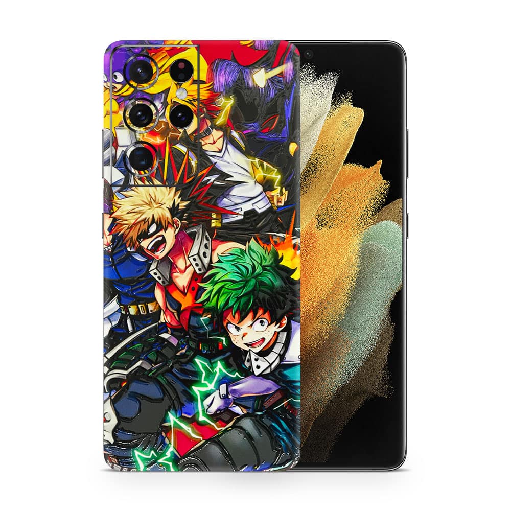 Galaxy s21 ultra my hero 3d skin wrapitskin