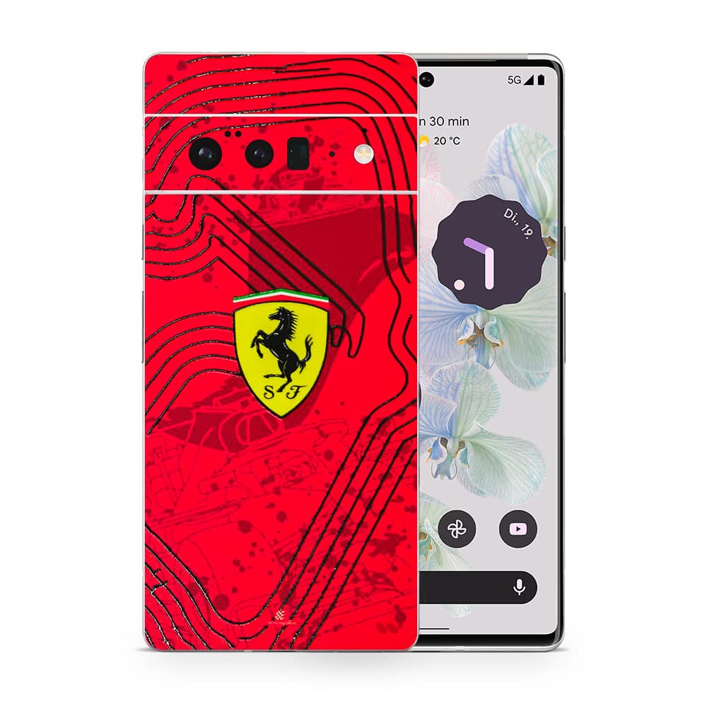 Pixel 6 pro ferrari's blaze 3d skin wrapitskin
