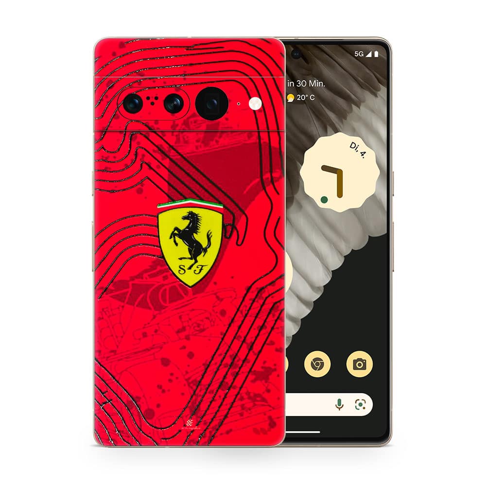 Pixel 7 pro ferrari's blaze 3d skin wrapitskin