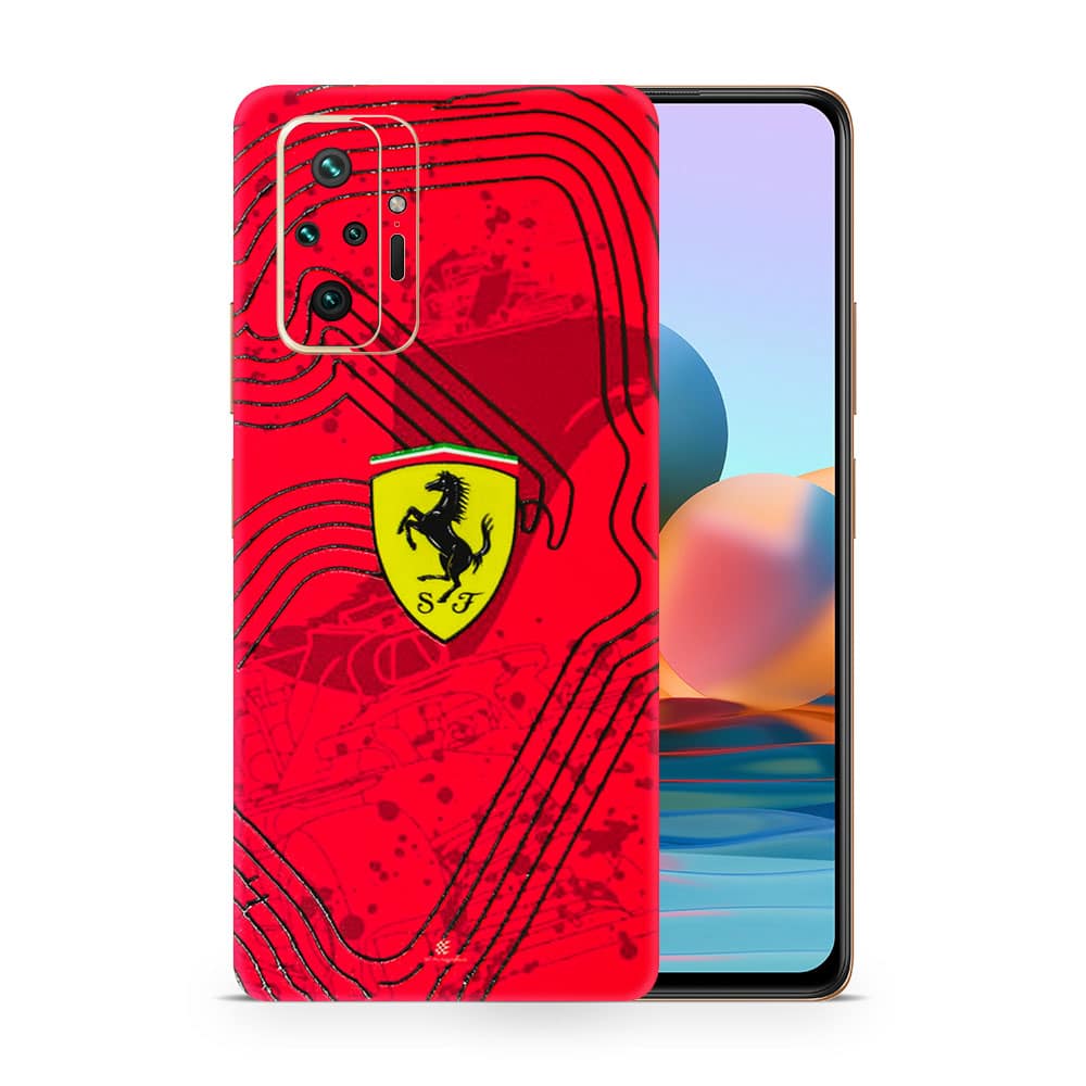 Redmi note 10 pro ferrari's blaze 3d skin wrapitskin