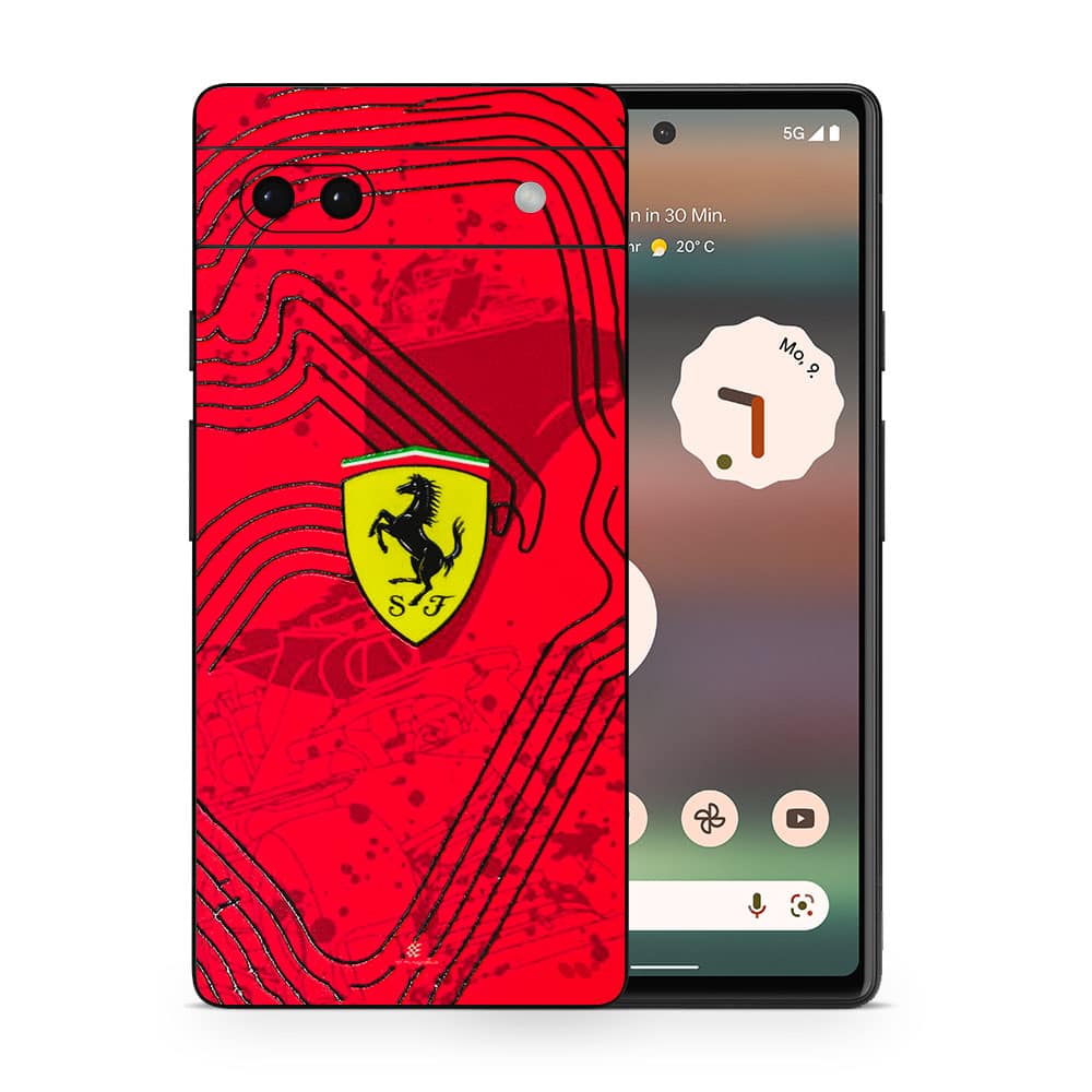 Pixel 6a ferrari's blaze 3d skin wrapitskin