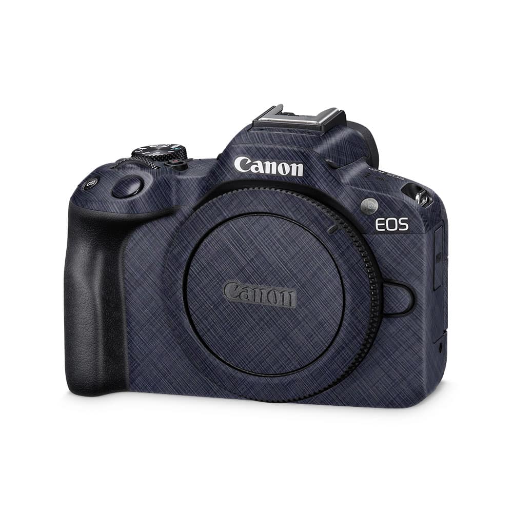 Canon eos r50 cross metal blue skin wrapitskin