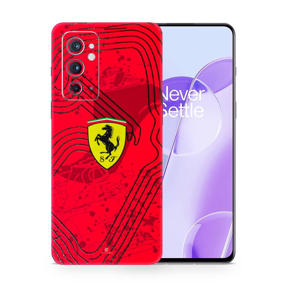 Oneplus 9rt ferrari's blaze 3d skin wrapitskin