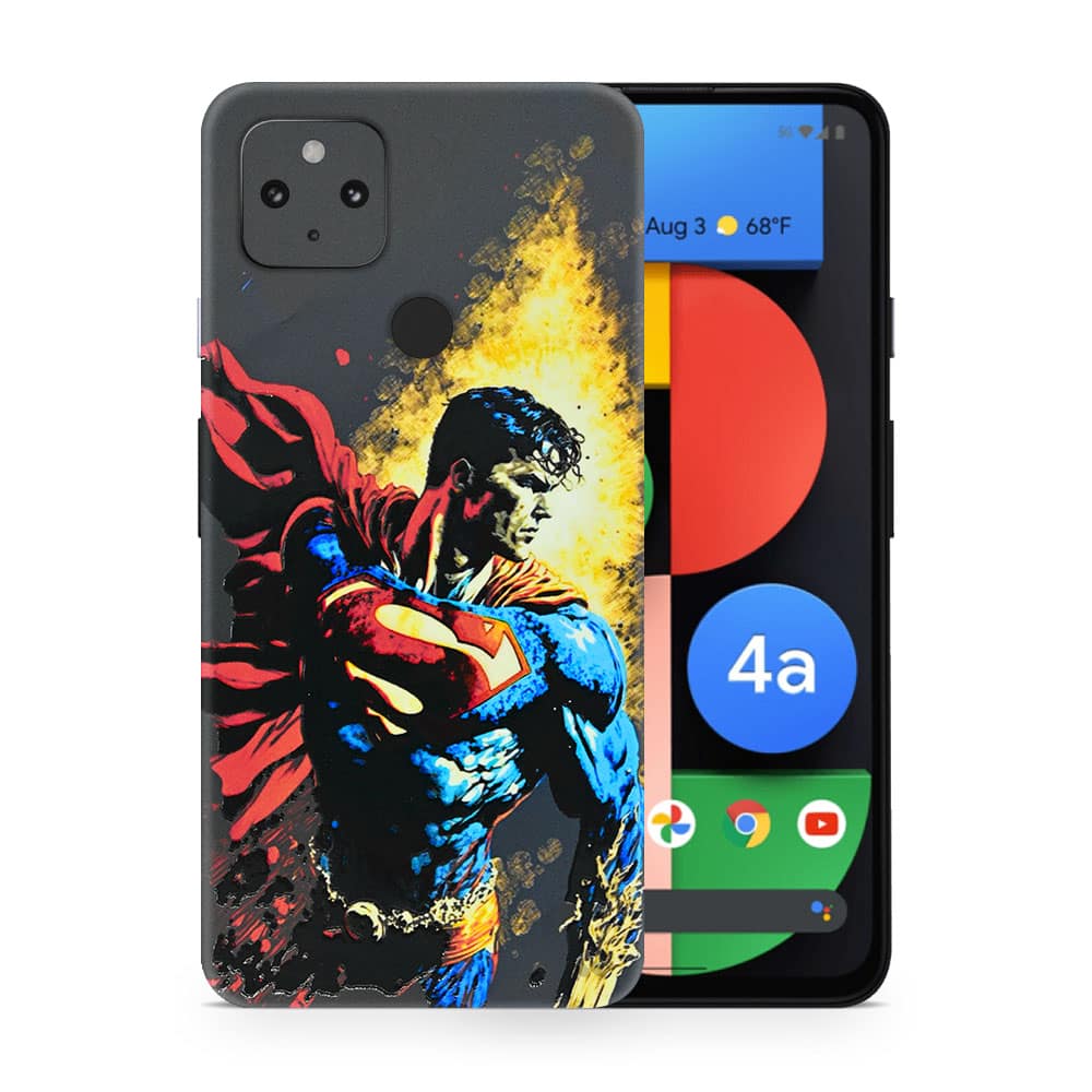 Pixel 4a 5g superman comic 3d skin wrapitskin