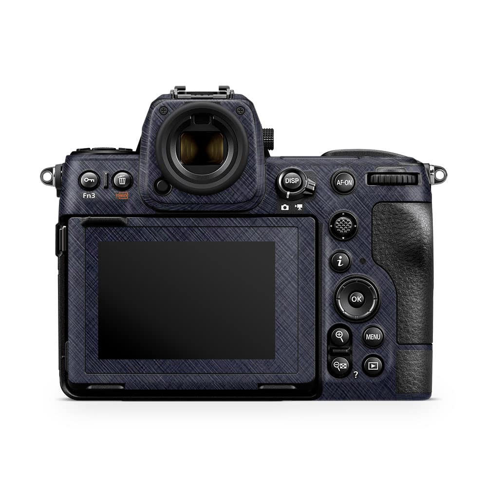 Nikon z8 mirrorless camera cross metal blue skin | wrapitskin