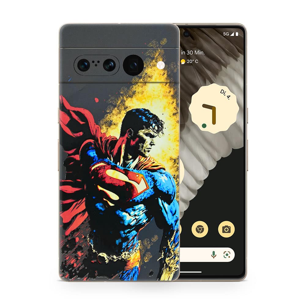 Pixel 7 pro superman comic 3d skin wrapitskin