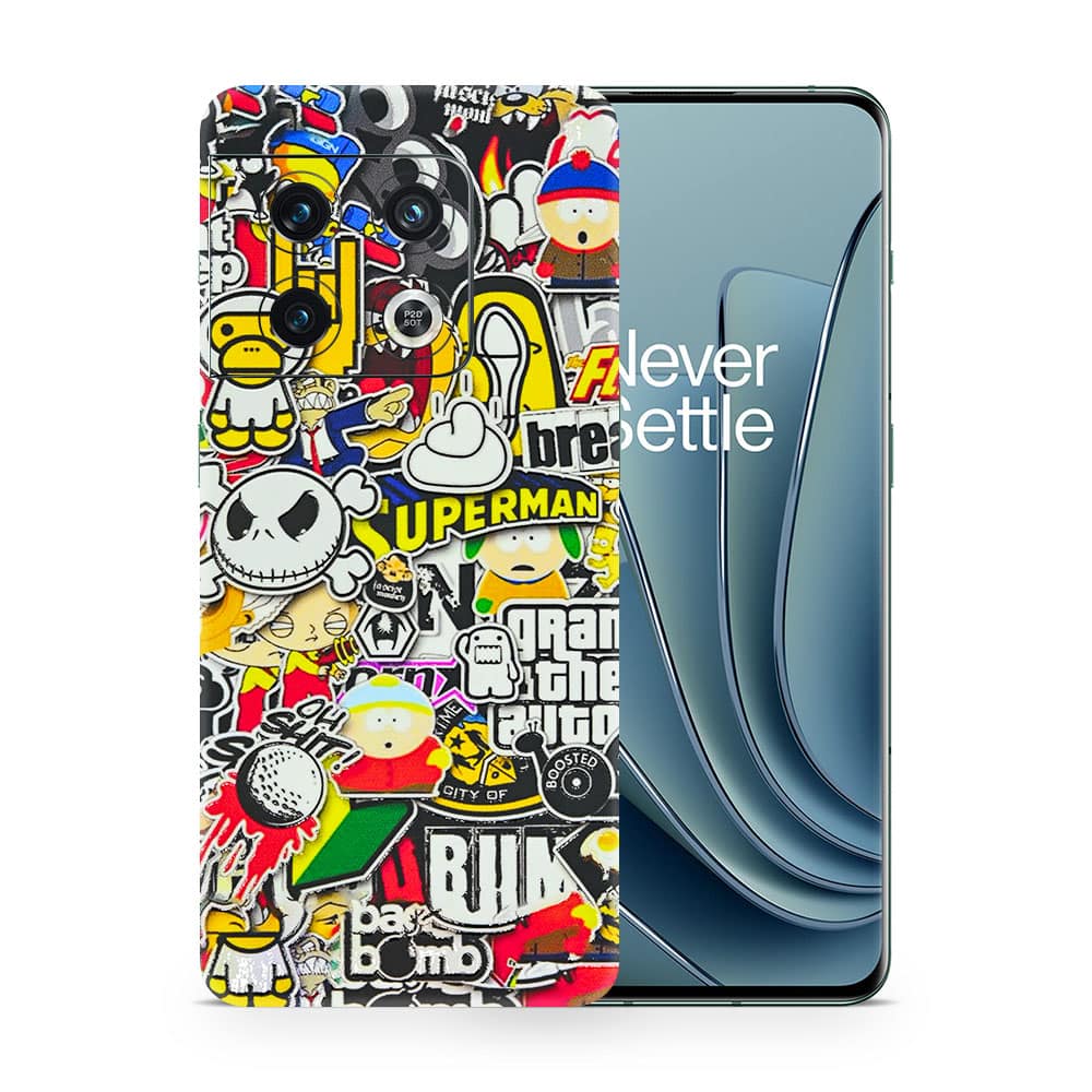 Oneplus 10 pro sticker bomb 3d skin wrapitskin