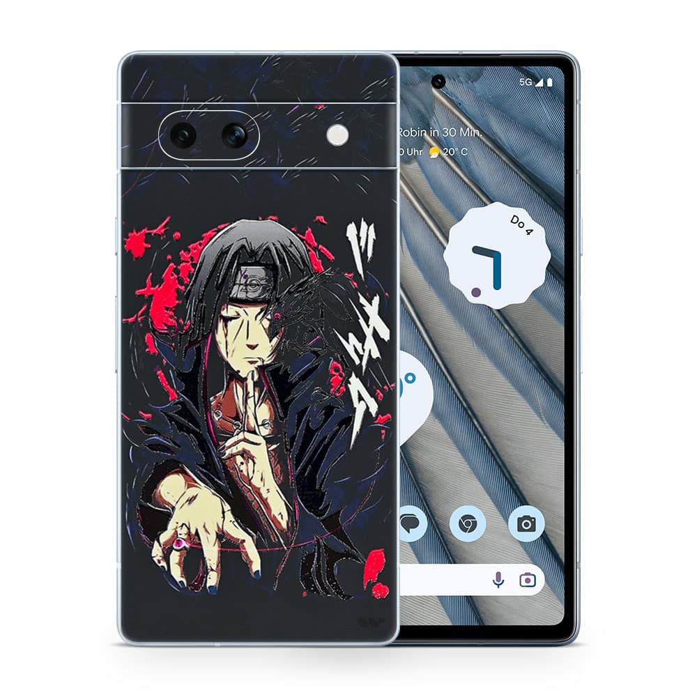 Pixel 7a itachi uchiha 3d skin wrapitskin