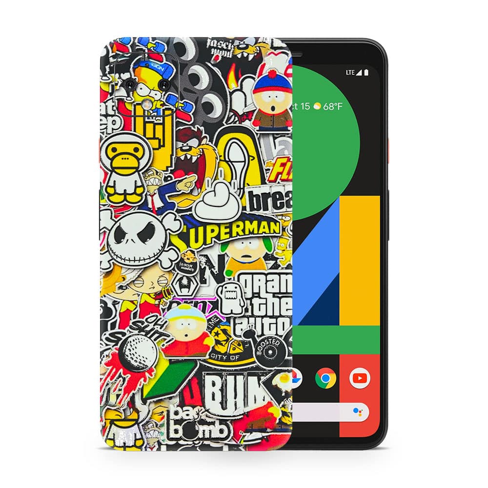 Pixel 4 xl sticker bomb 3d skin wrapitskin