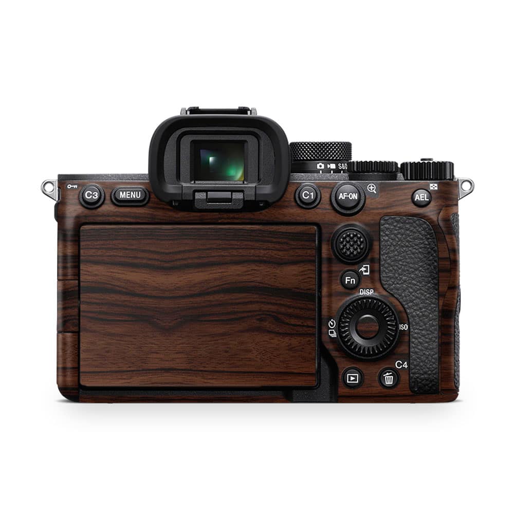 Sony alpha a7 iv camera ebony wooden skin | wrapitskin