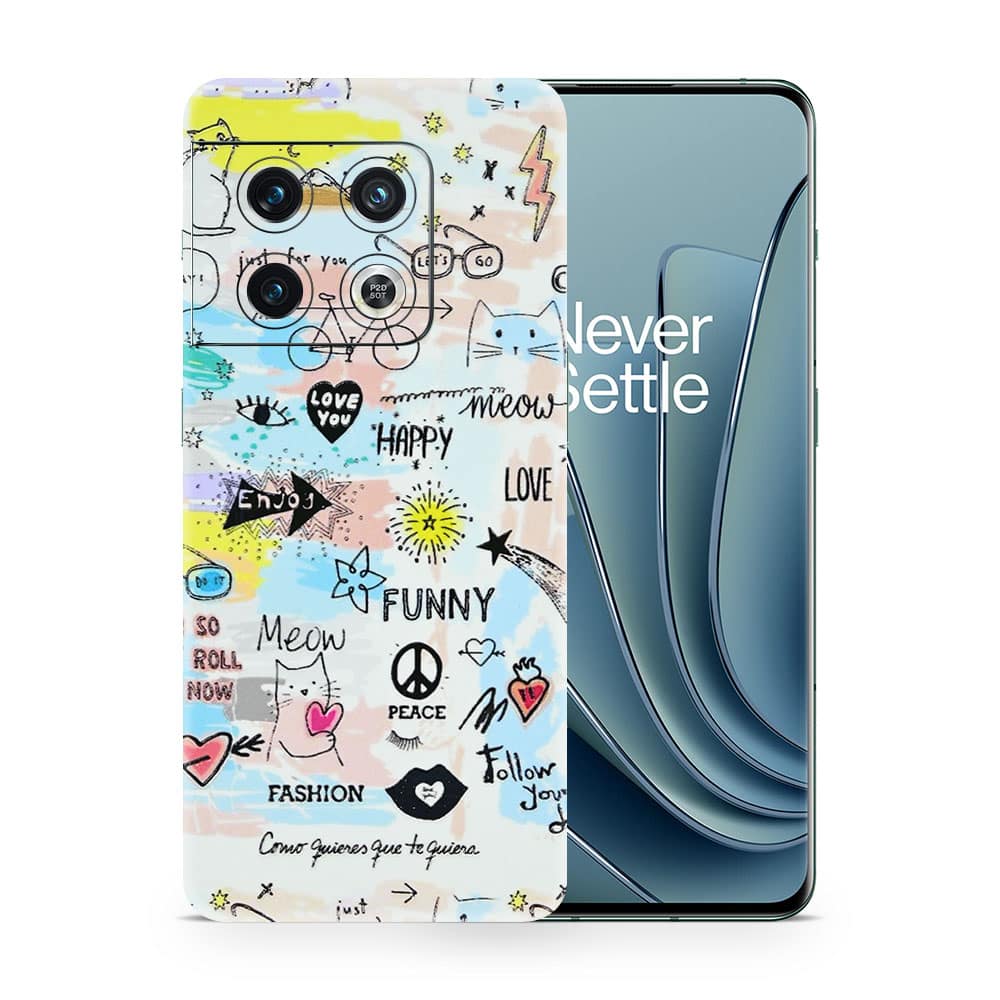 Oneplus 10 pro doodles 3d skin wrapitskin