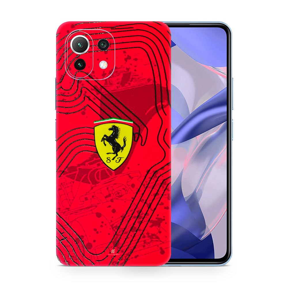 Mi 11 lite ferrari's blaze 3d skin wrapitskin