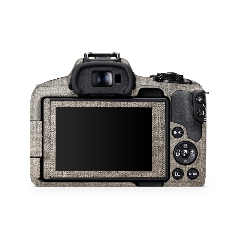 Canon eos r50 camera denim tan skin | wrapitskin