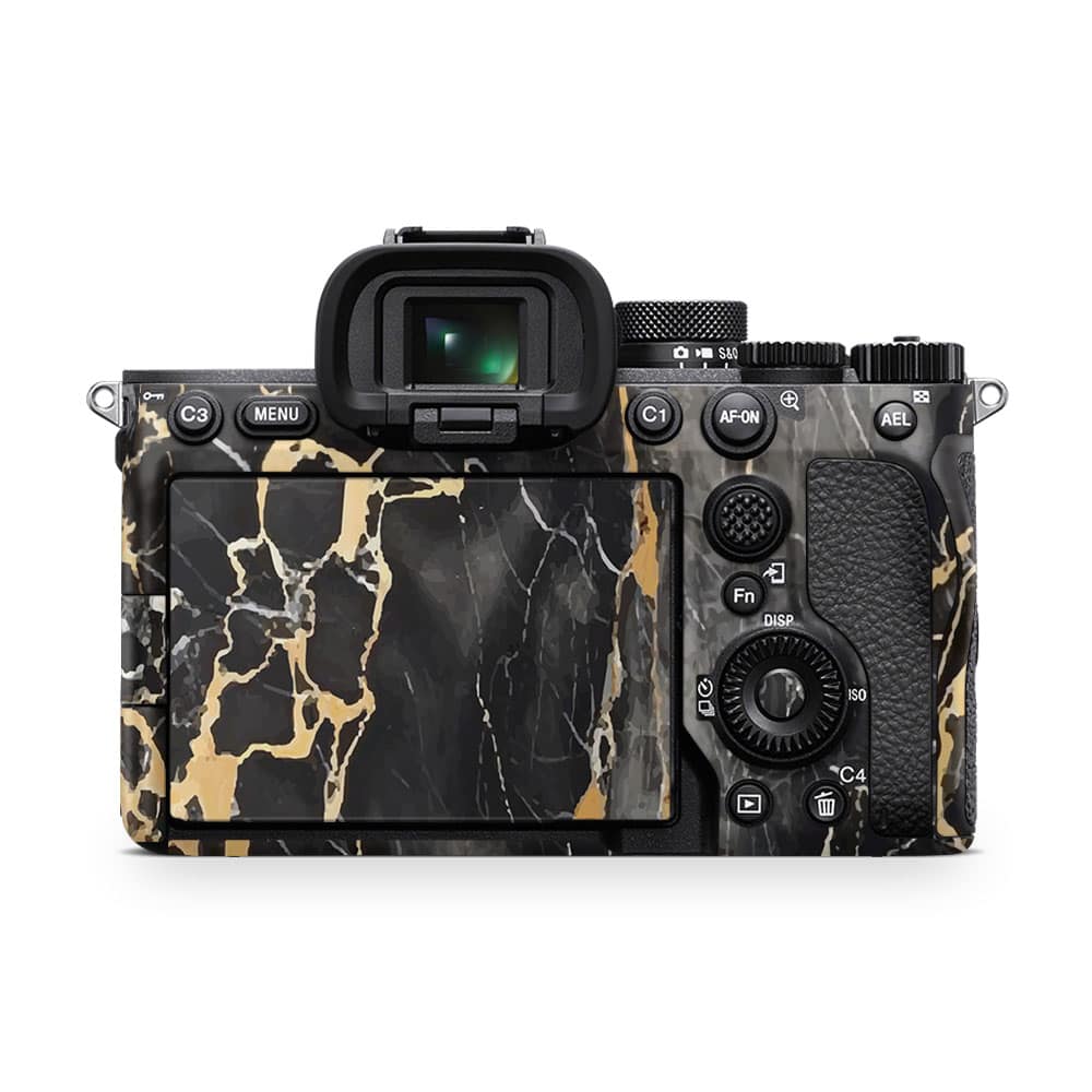 Sony alpha a7 iv camera black gold fusion art skin | wrapitskin