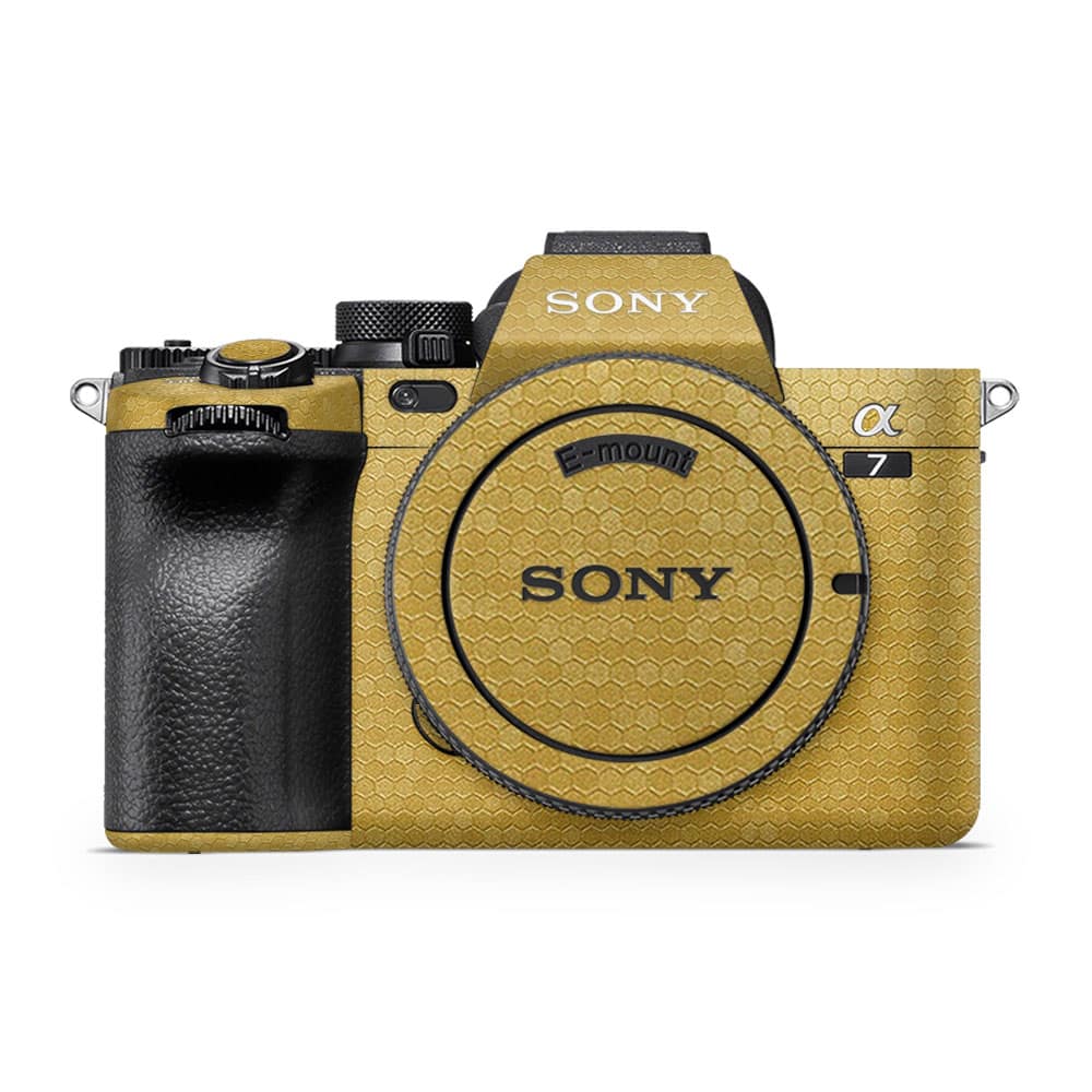 Sony alpha a7 iv honeycomb gold skin wrapitskin