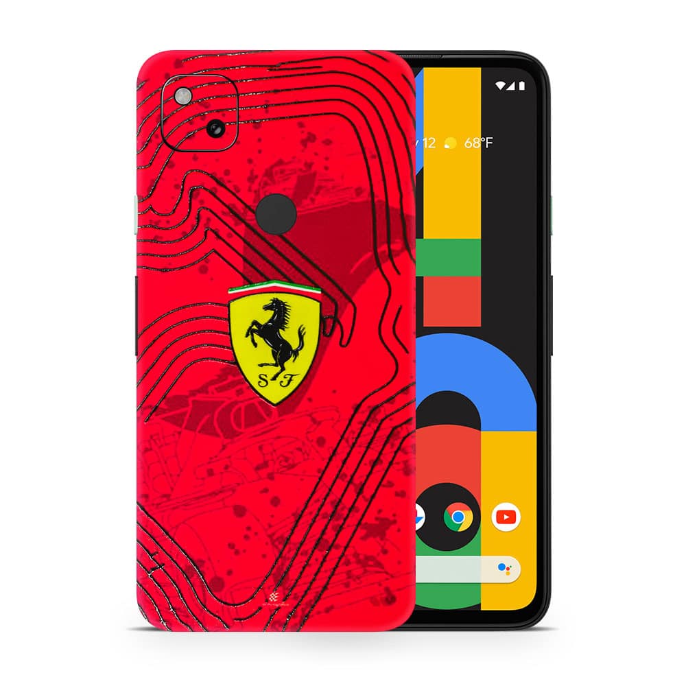 Pixel 4a ferrari's blaze 3d skin wrapitskin