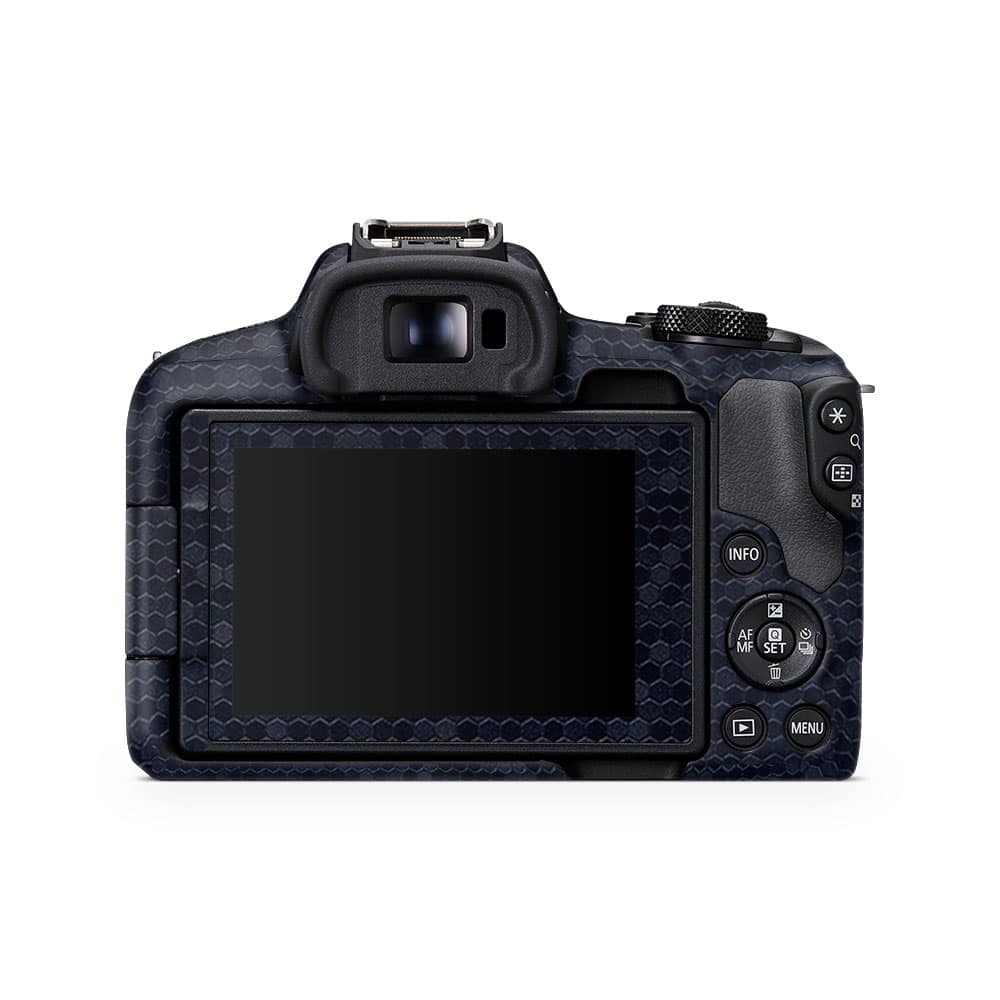 Canon eos r50 camera honeycomb blue skin | wrapitskin