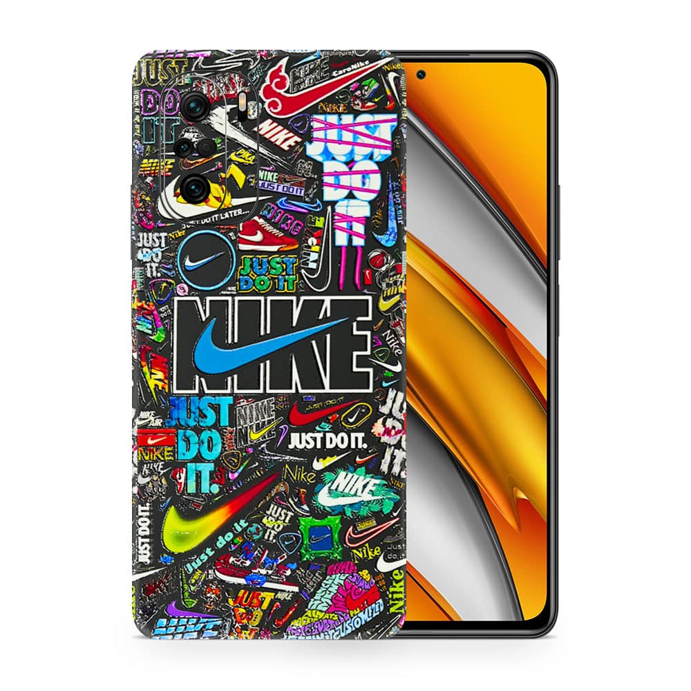 Poco f3 nike logos 3d skin wrapitskin
