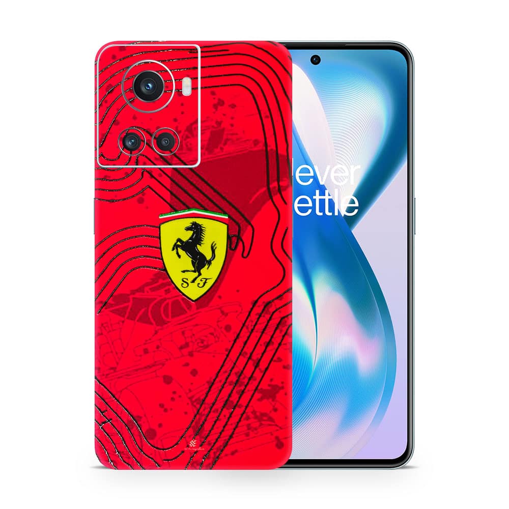 Oneplus 10r ferrari's blaze 3d skin wrapitskin