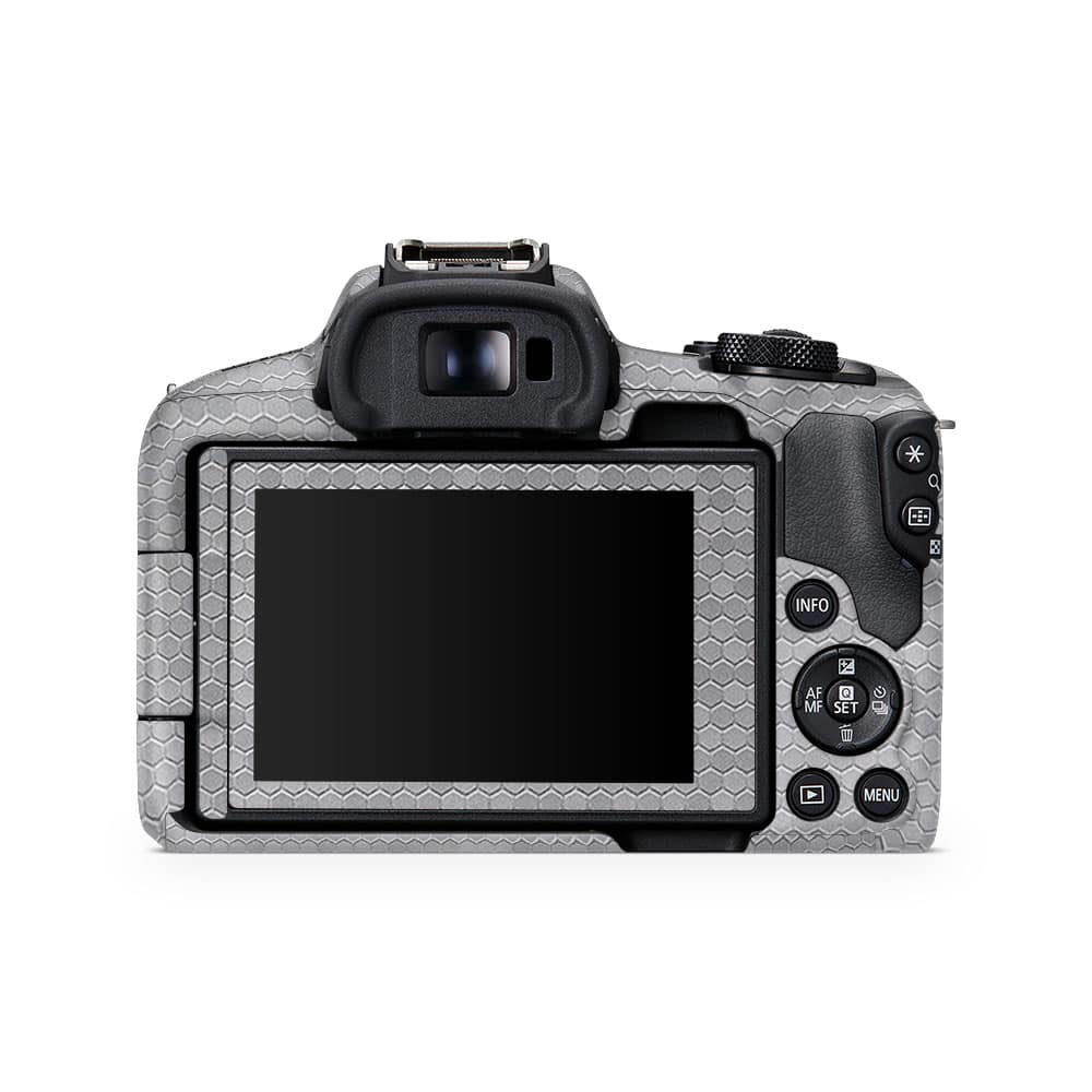 Canon eos r50 camera honeycomb silver skin | wrapitskin