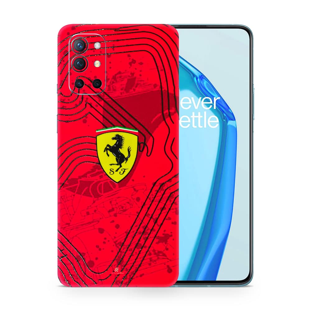 Oneplus 9r ferrari's blaze 3d skin wrapitskin