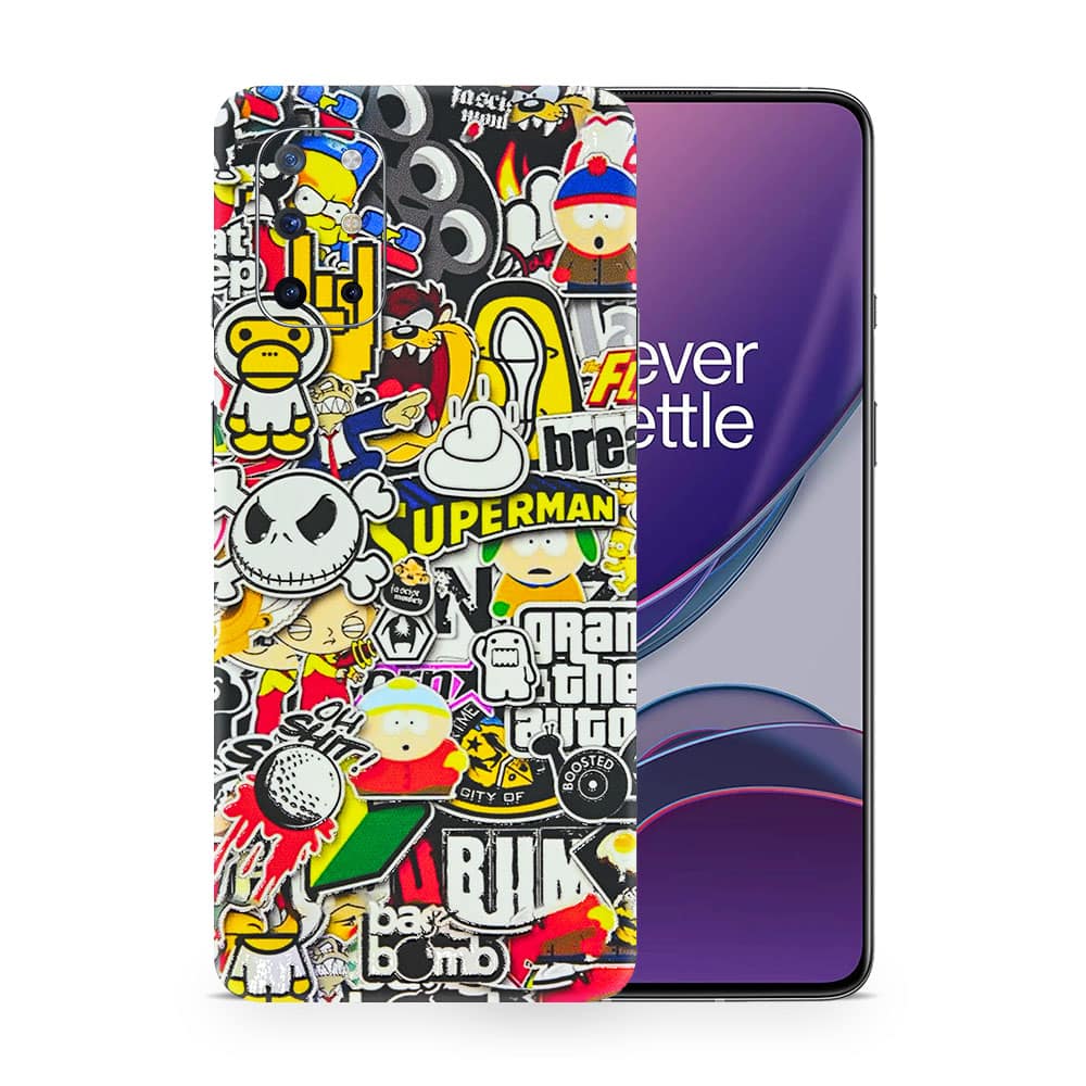 Oneplus 8t sticker bomb 3d skin wrapitskin