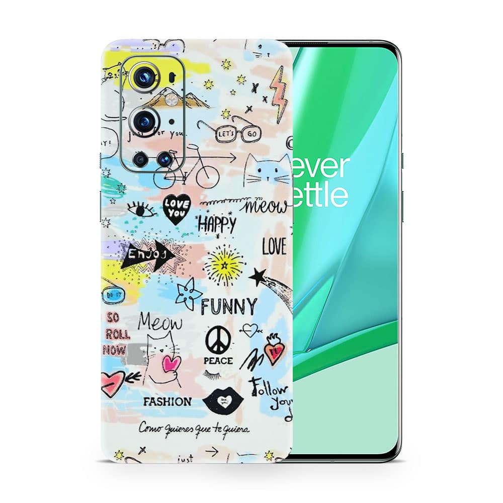 Oneplus 9 pro doodles 3d skin wrapitskin