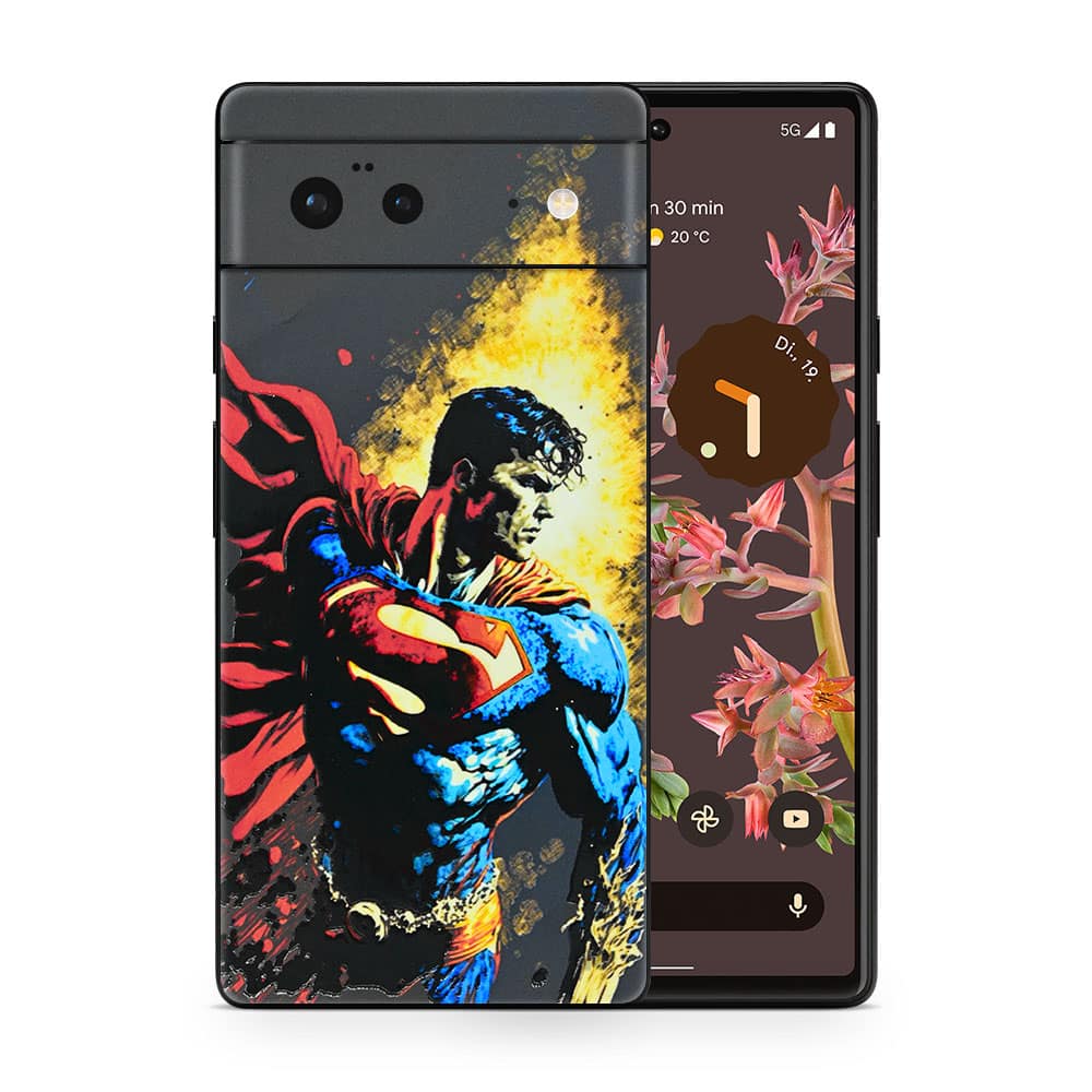 Pixel 6 superman comic 3d skin wrapitskin