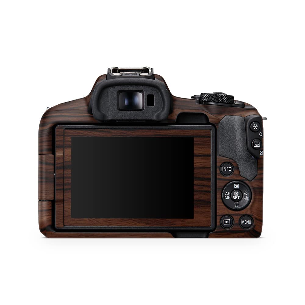 Canon eos r50 camera ebony wooden skin | wrapitskin