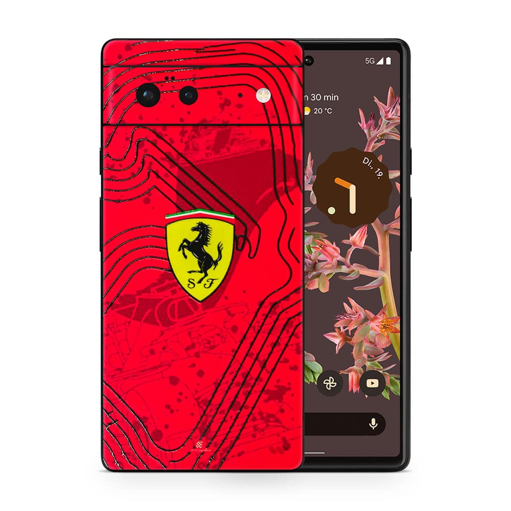 Pixel 6 ferrari's blaze 3d skin wrapitskin