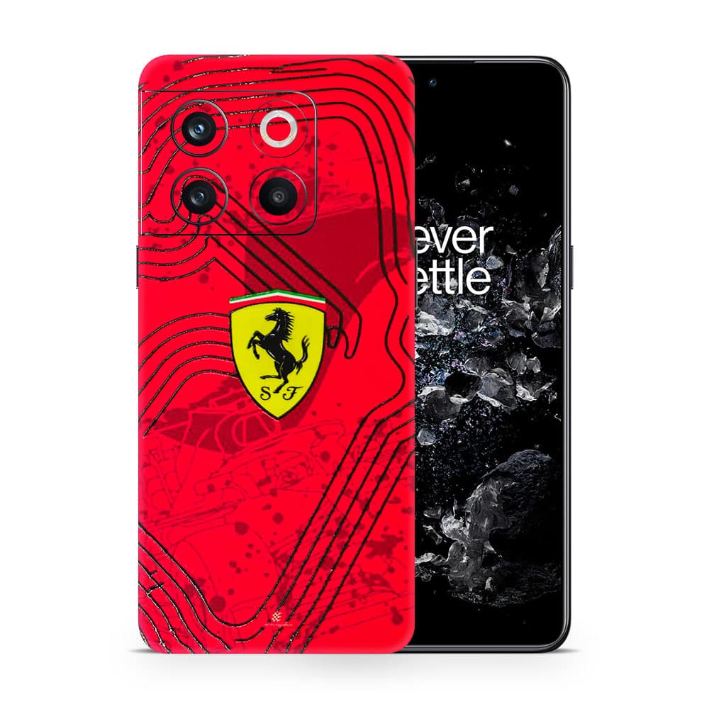 Oneplus 10t ferrari's blaze 3d skin wrapitskin