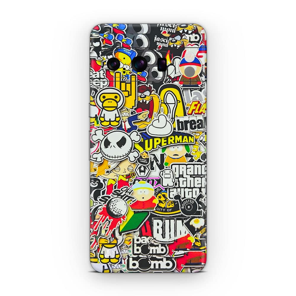 Pixel 8 pro sticker bomb 3d skin wrapitskin