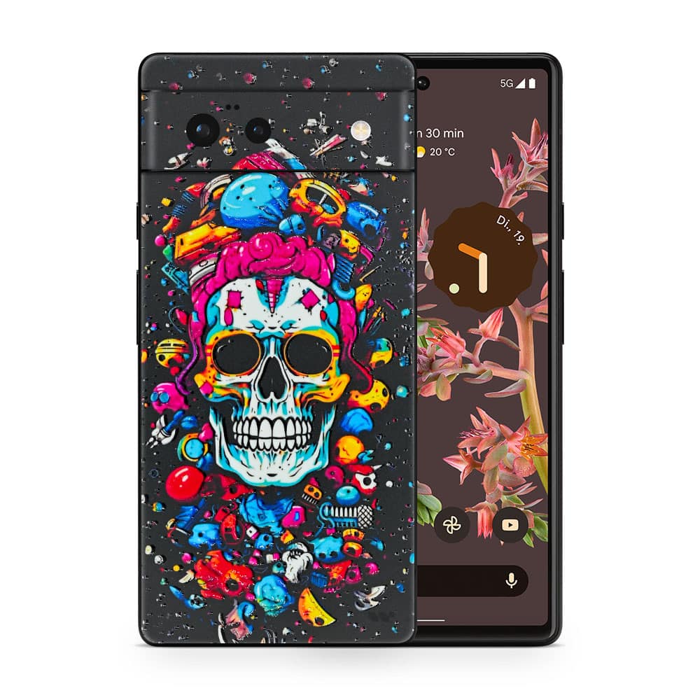 Pixel 6 skull 3d skin wrapitskin