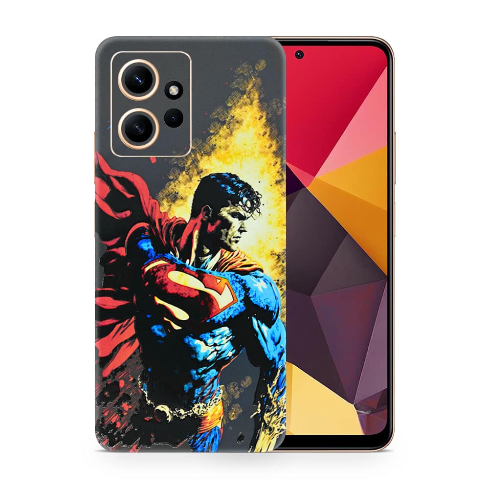 Redmi note 12 4g superman comic 3d skin wrapitskin