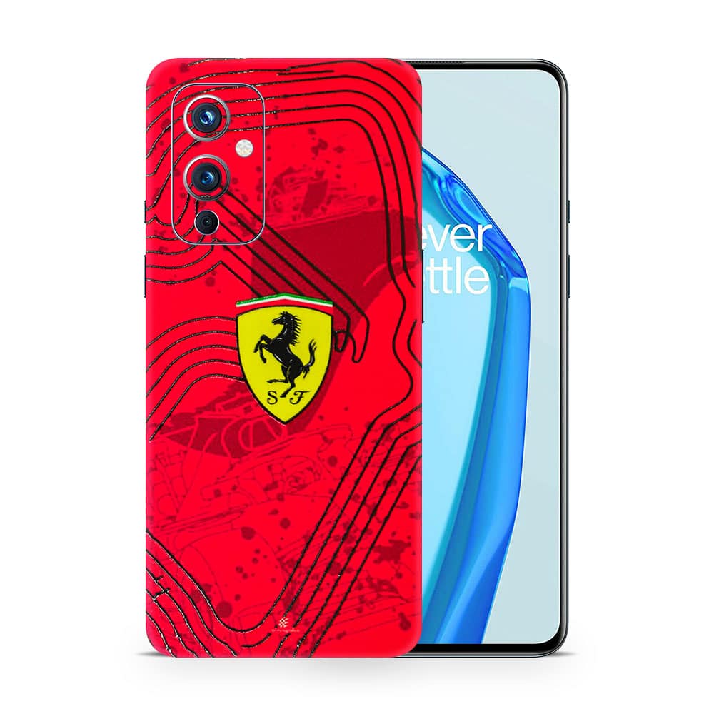 Oneplus 9 ferrari's blaze 3d skin wrapitskin